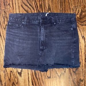 Free people black denim skirt